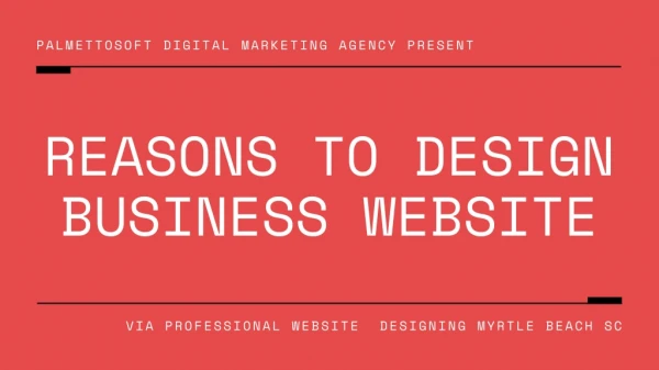 REASONS TO DESIGN BUSINESS WEBSITE