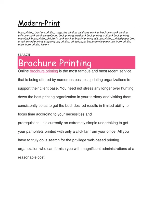 Brochure Printing