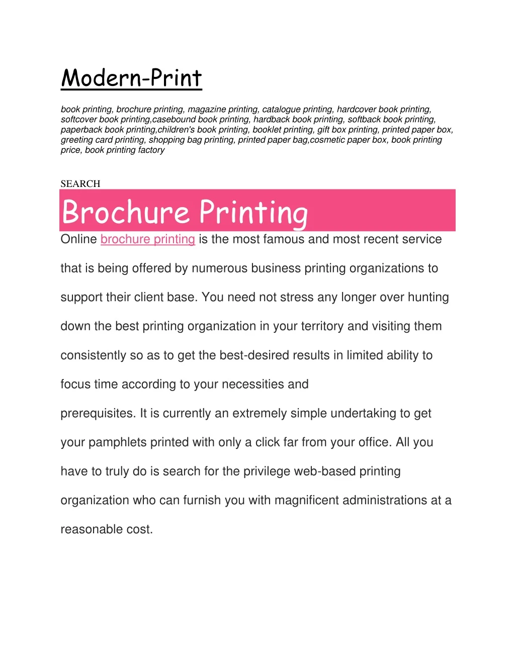 modern print