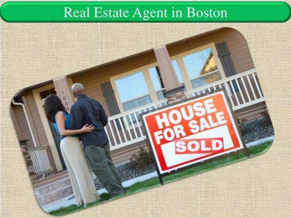 Real Estate Agent in Boston