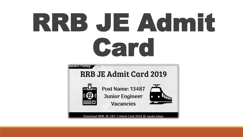 rrb je admit rrb je admit card card