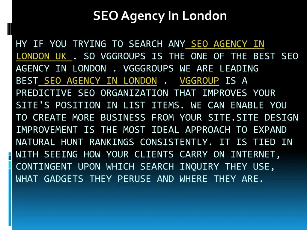 seo agency in london