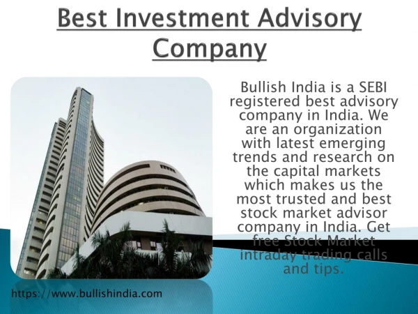 Stock market advisors india