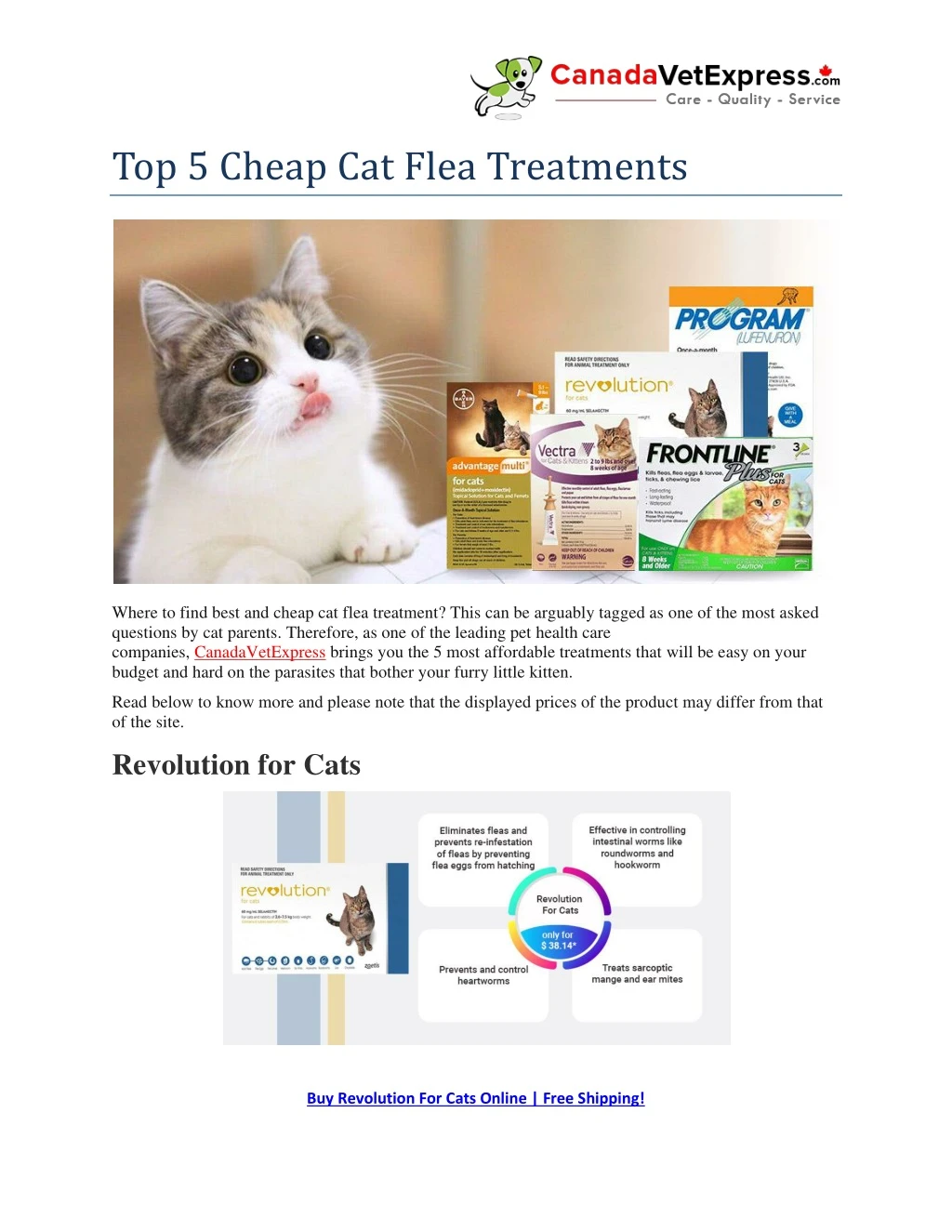 top 5 cheap cat flea treatments