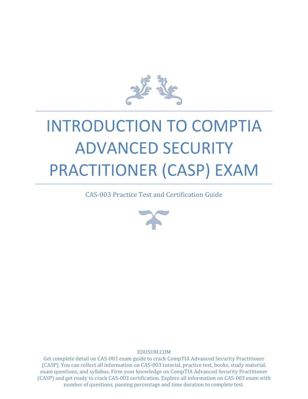 introduction to comptia advanced security