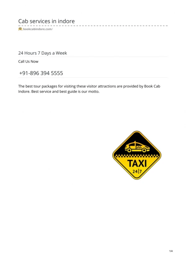 Car rental service in Indore | Book Cab Indore