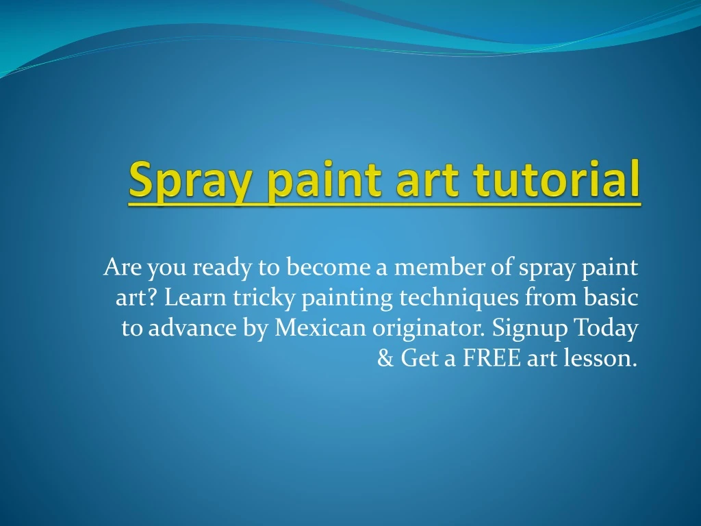 spray paint art tutorial