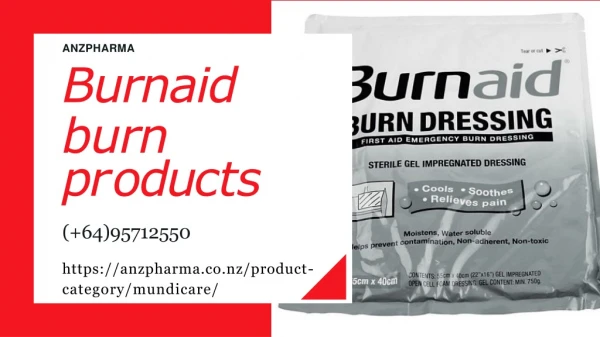 Buy top rated burnaid burn products in New Zealand