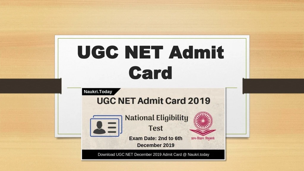 ugc net admit card