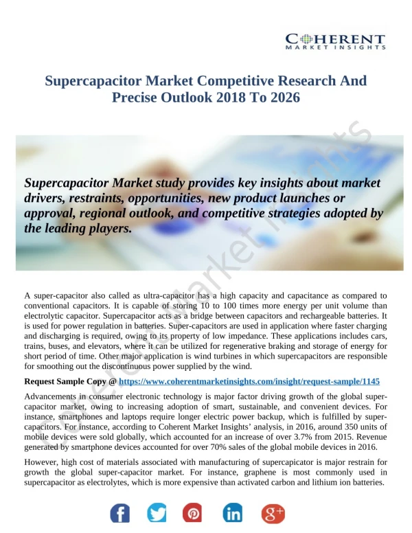 Supercapacitor Market Size In Terms Of Volume And Value 2018-2026