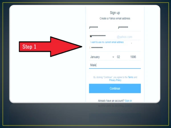 How to create yahoo mail account