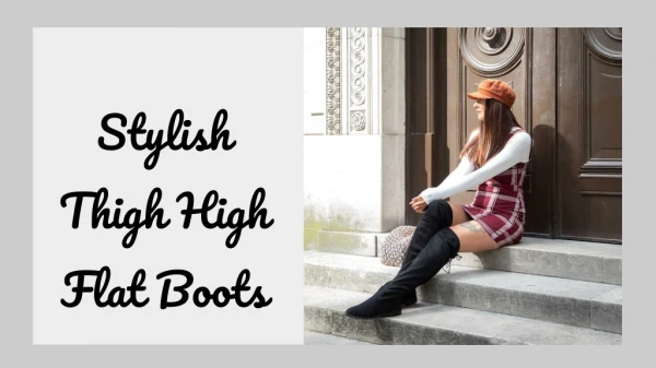 Stylish Thigh High Flat Boots by XY London