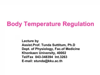 Body Temperature Regulation