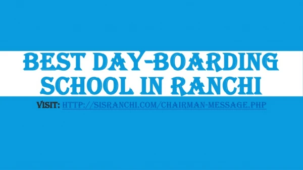 Best Day-boarding school in Ranchi