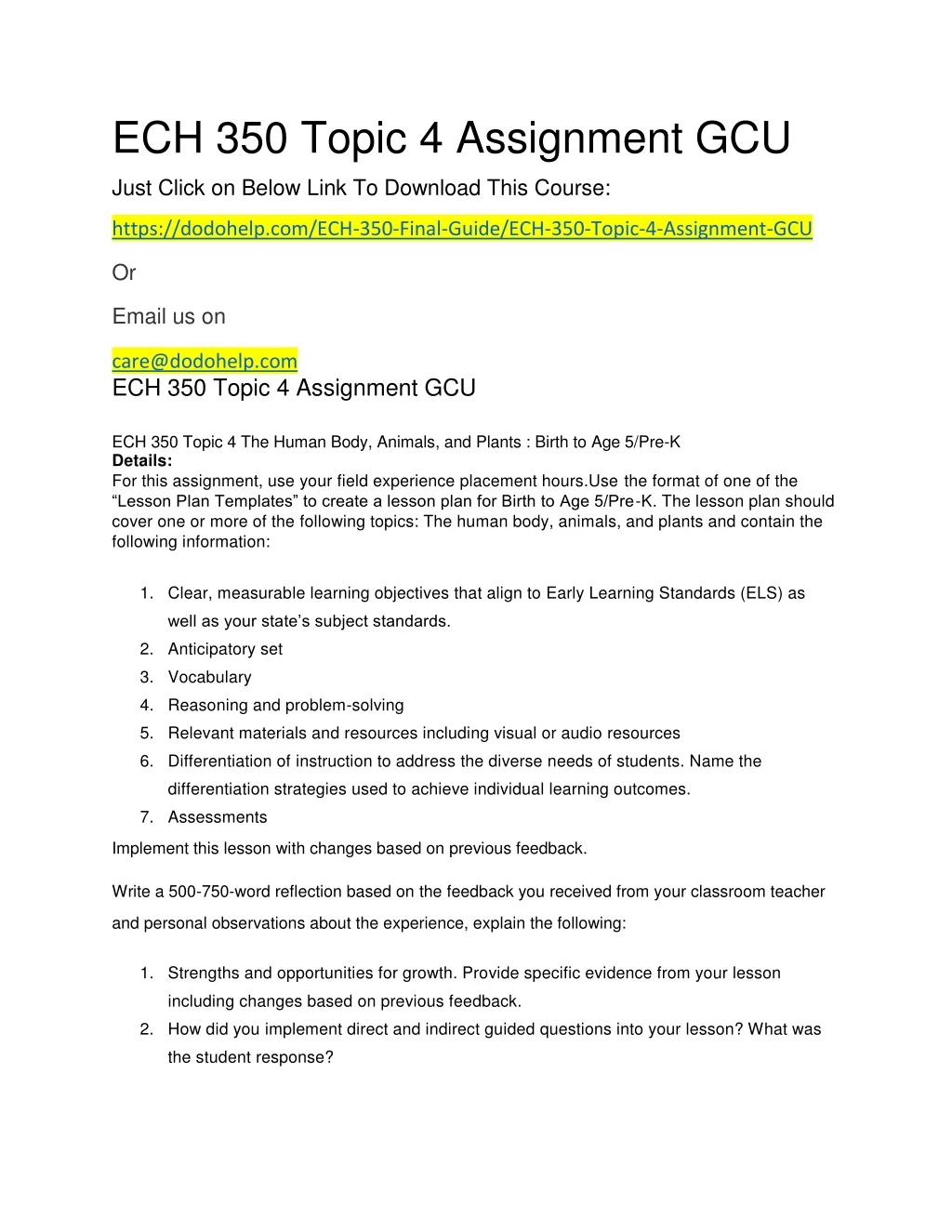 ech 350 topic 4 assignment gcu