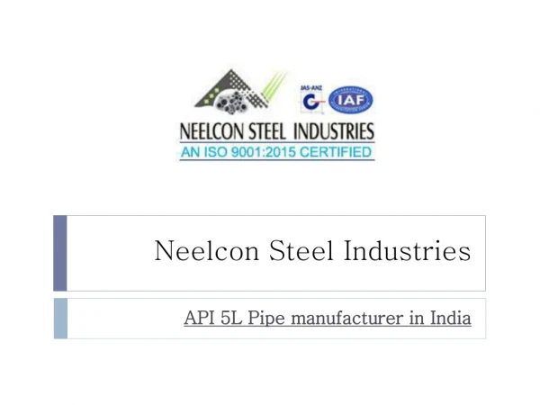 API 5L Pipe manufacturer in India