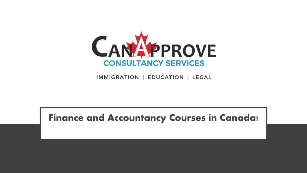 finance and accountancy courses in canada