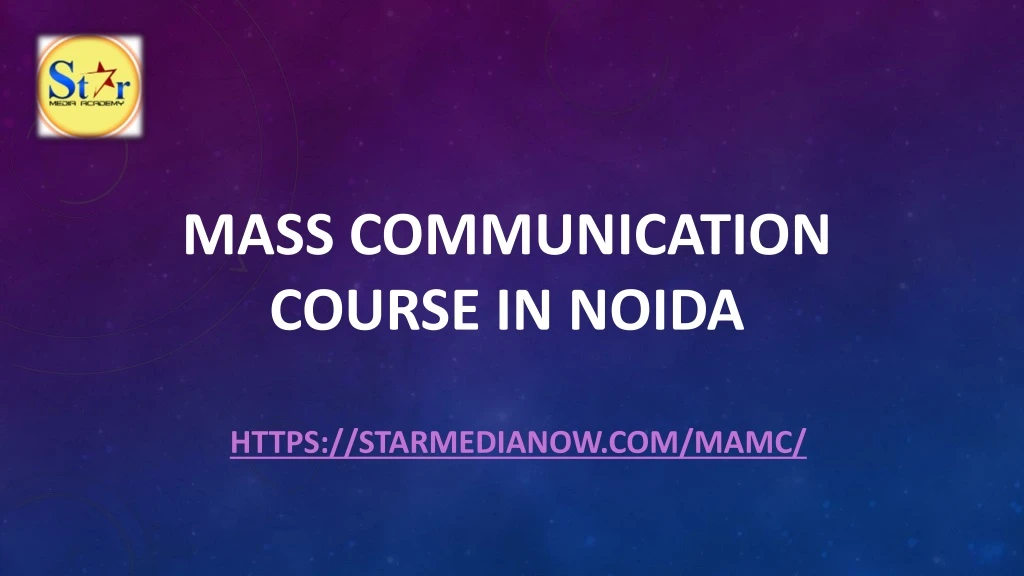 mass communication course in noida