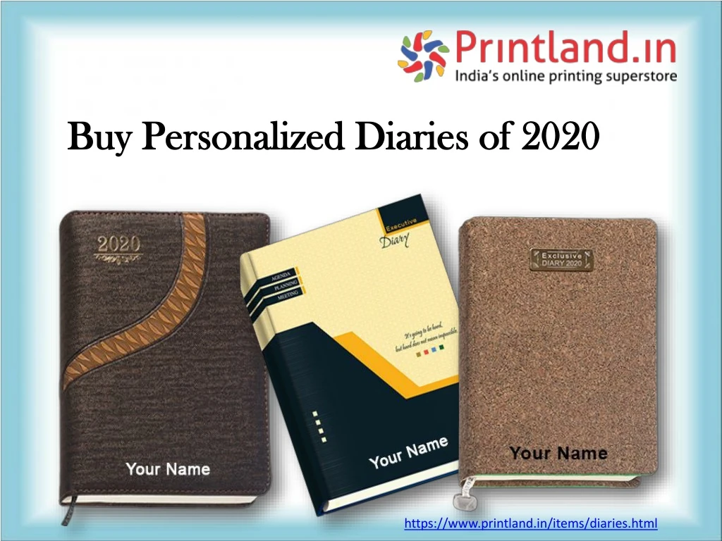 buy personalized diaries of 2020