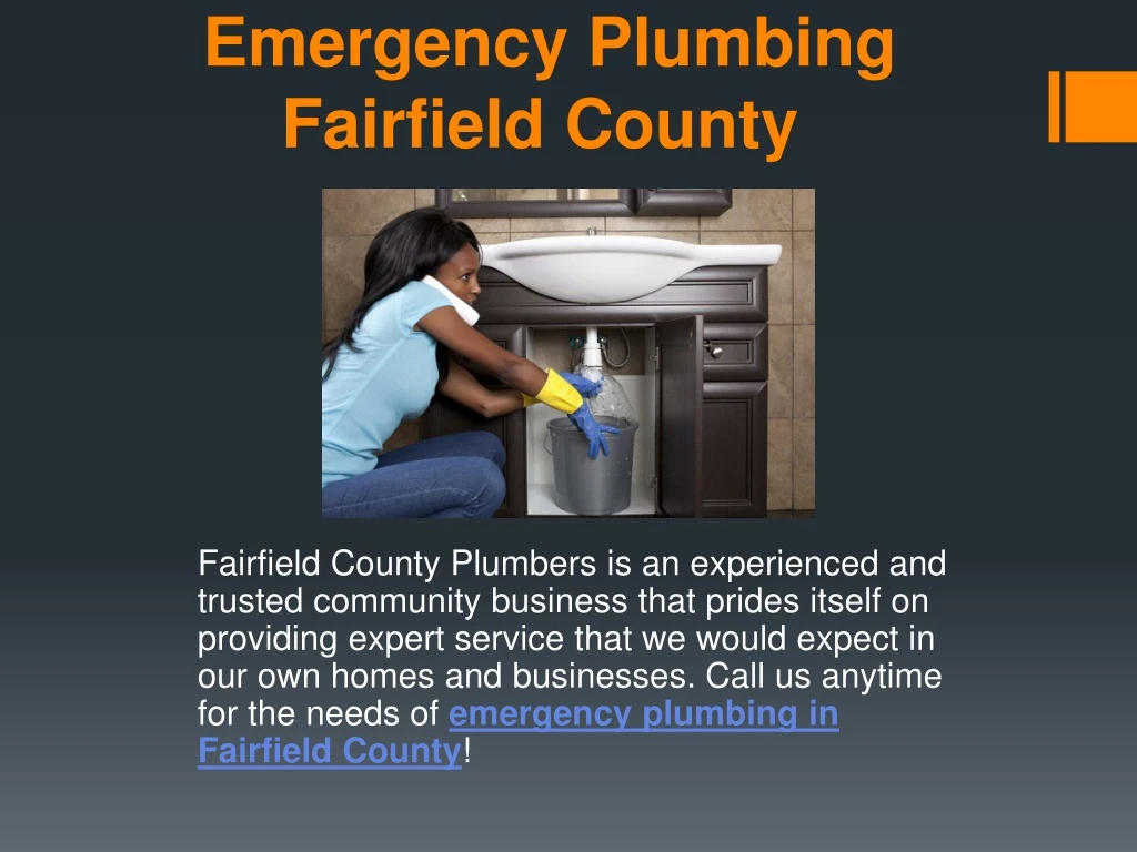 emergency plumbing fairfield county