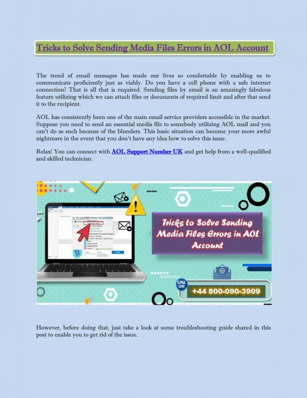 Tricks to Solve Sending Media Files Errors in AOL Account