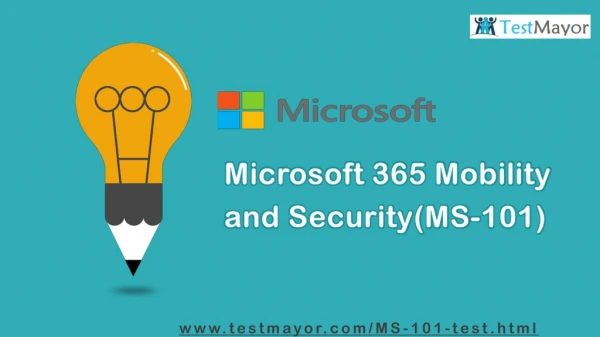 Microsoft 365 Mobility and Security practice test questions answers is very Easy and PDF format.