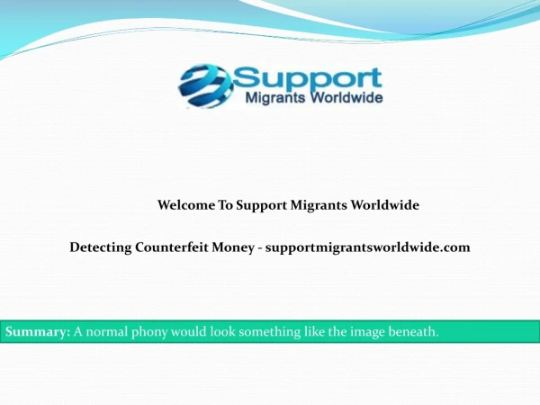 Detecting Counterfeit Money - supportmigrantsworldwide.com
