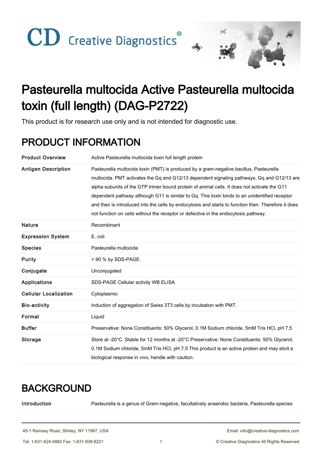 pasteurella multocida active pasteurella