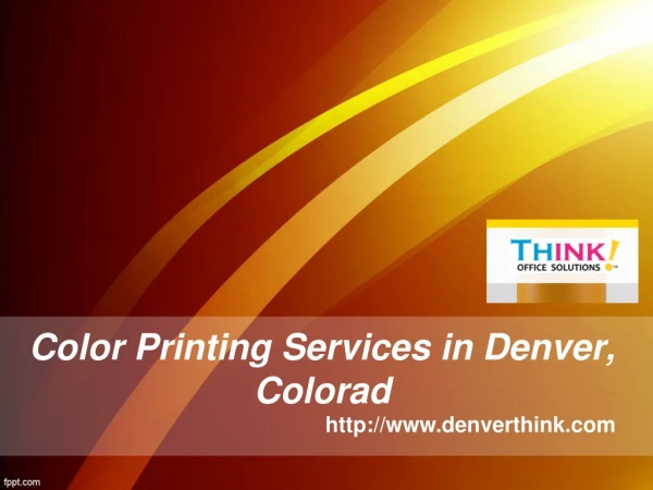 Color Printing Services in Denver, Colorado - Denverthink.com