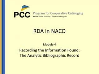 RDA in NACO - slide 1