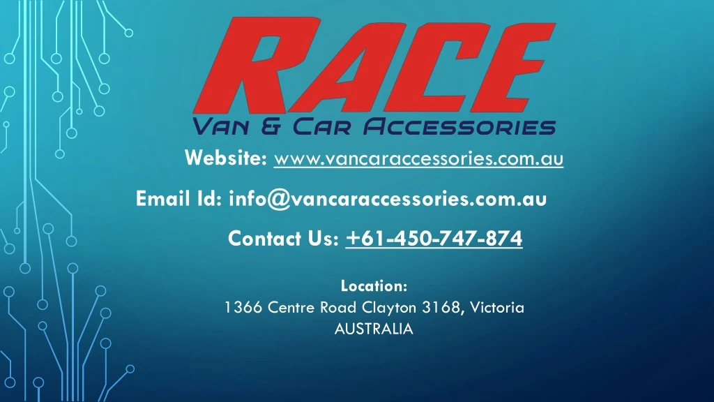 website www vancaraccessories com au