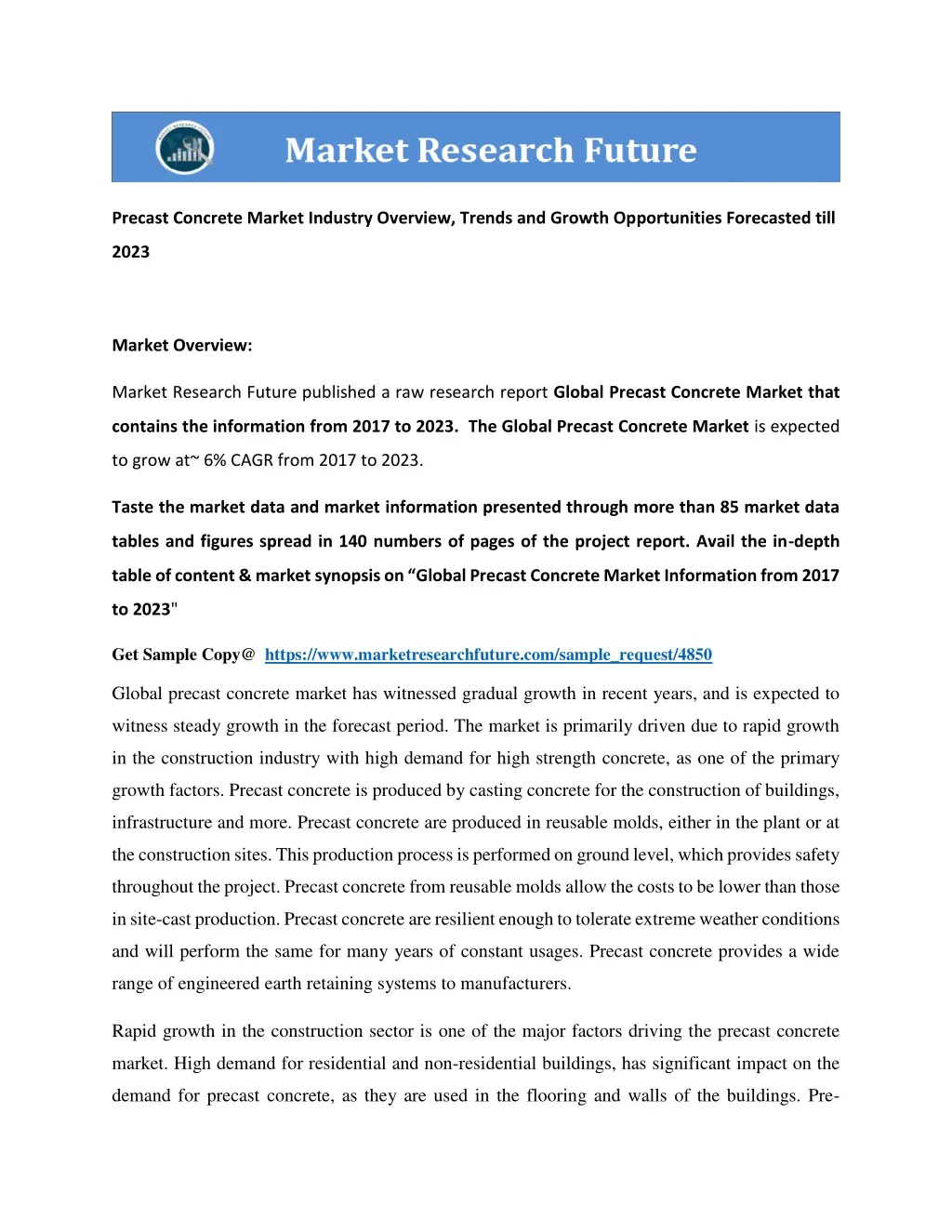 precast concrete market industry overview trends