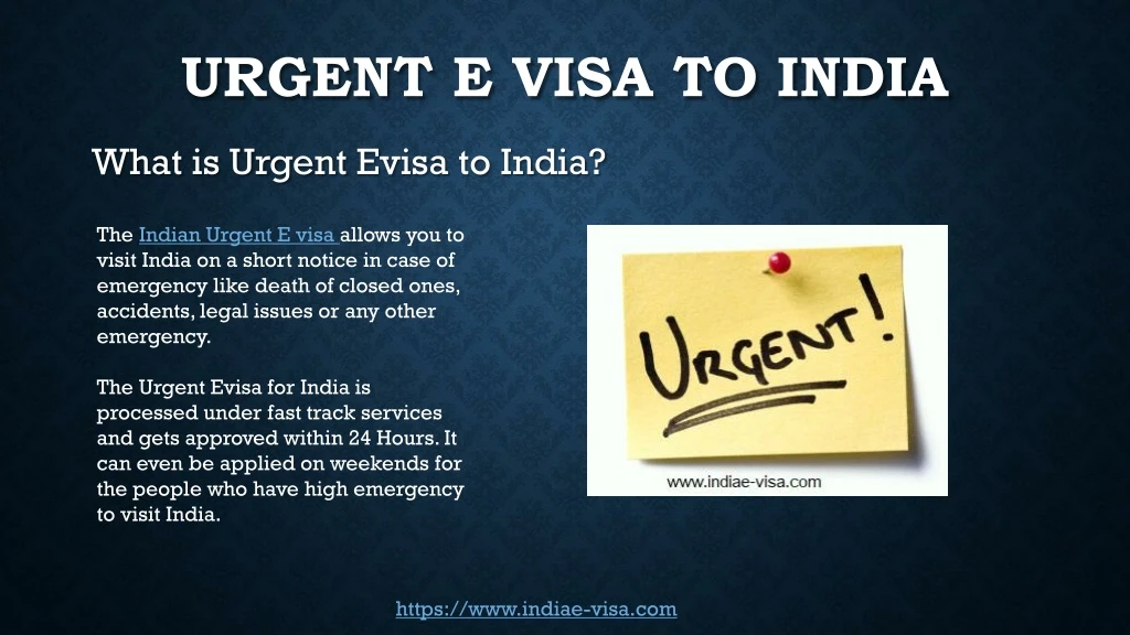 urgent e visa to india