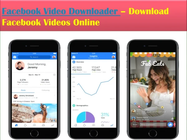 Facebook Video Downloader – Download Facebook Videos Online