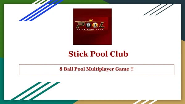 Stick Pool Club - India First Real Money 8 Ball Pool App