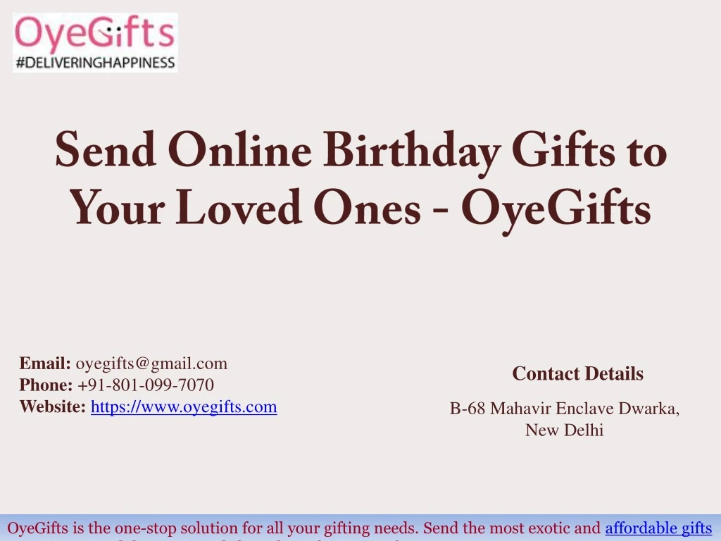 send online birthday gifts to your loved ones oyegifts
