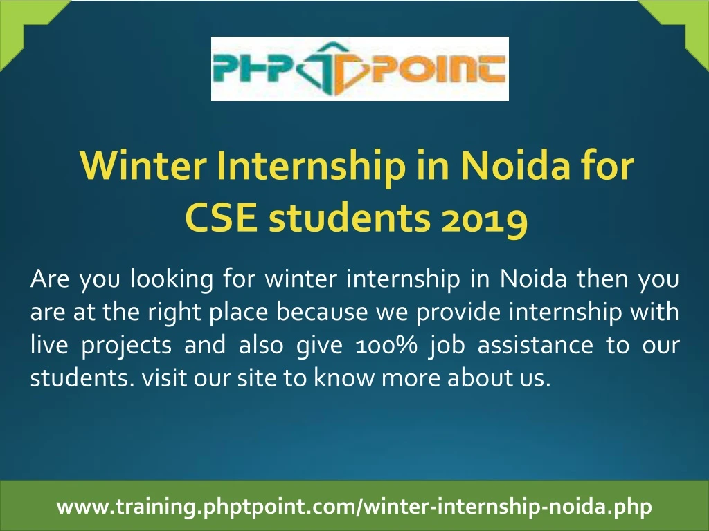 winter internship in noida for cse students 2019