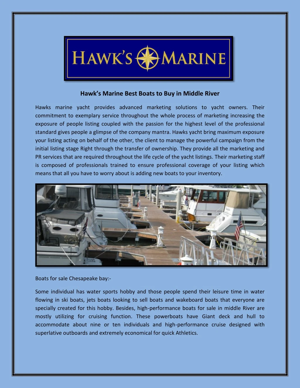 hawk s marine best boats to buy in middle river
