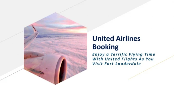 Enjoy a Terrific Flying Time With United Flights As You Visit Fort Lauderdale