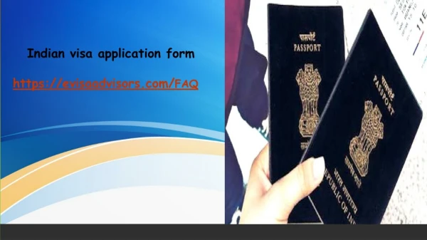 Indian visa application form
