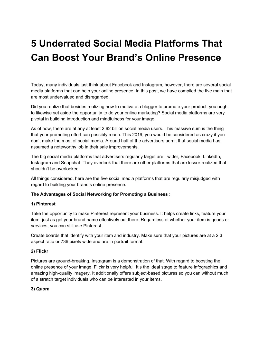 5 underrated social media platforms that