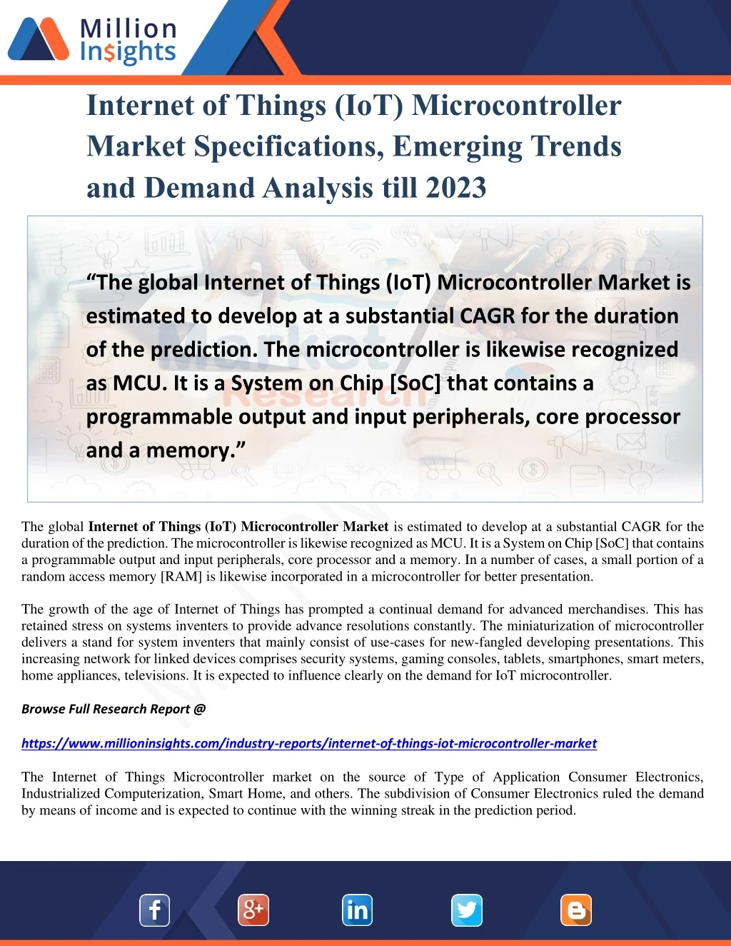 internet of things iot microcontroller market