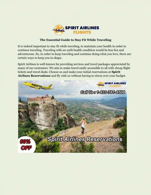 Make your initial reservations at Spirit Airlines Reservations