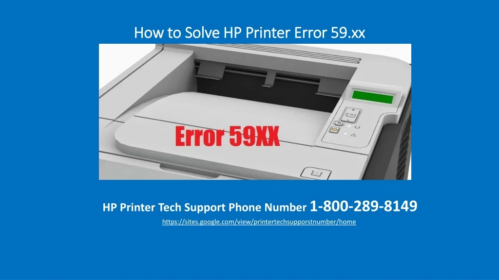 how to solve hp printer error 59 xx