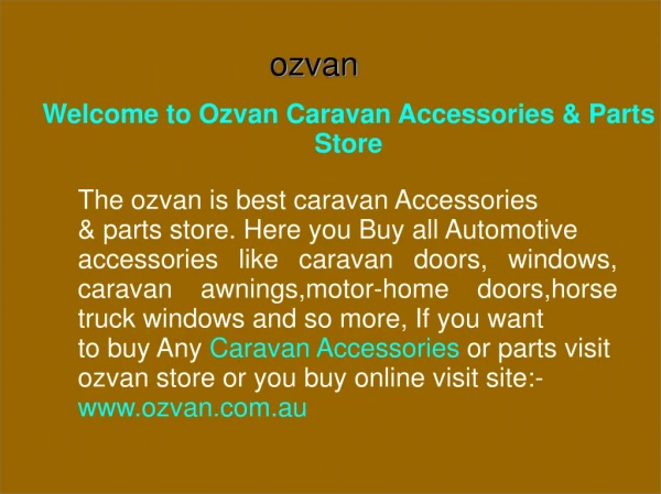 Best Caravan Accessories Store in Melbourne