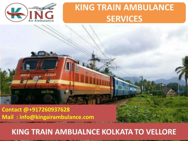 King Train Ambulance Kolkata to Guwahati with full facility