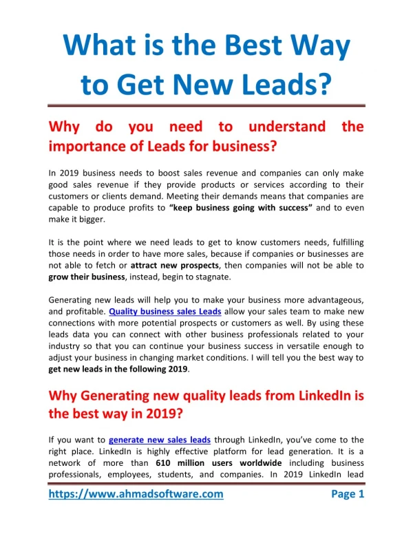 Grow your business sales By Generating leads from LinkedIn with LinkedIn Lead Extractor