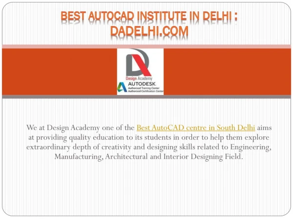 Autocad Institute in Delhi