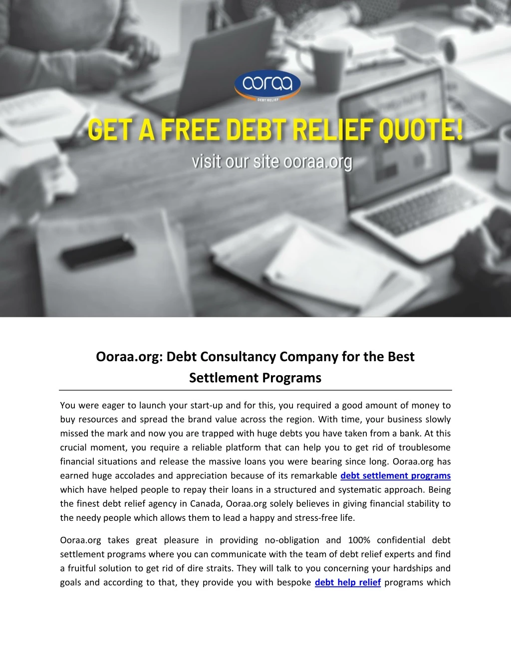 ooraa org debt consultancy company for the best