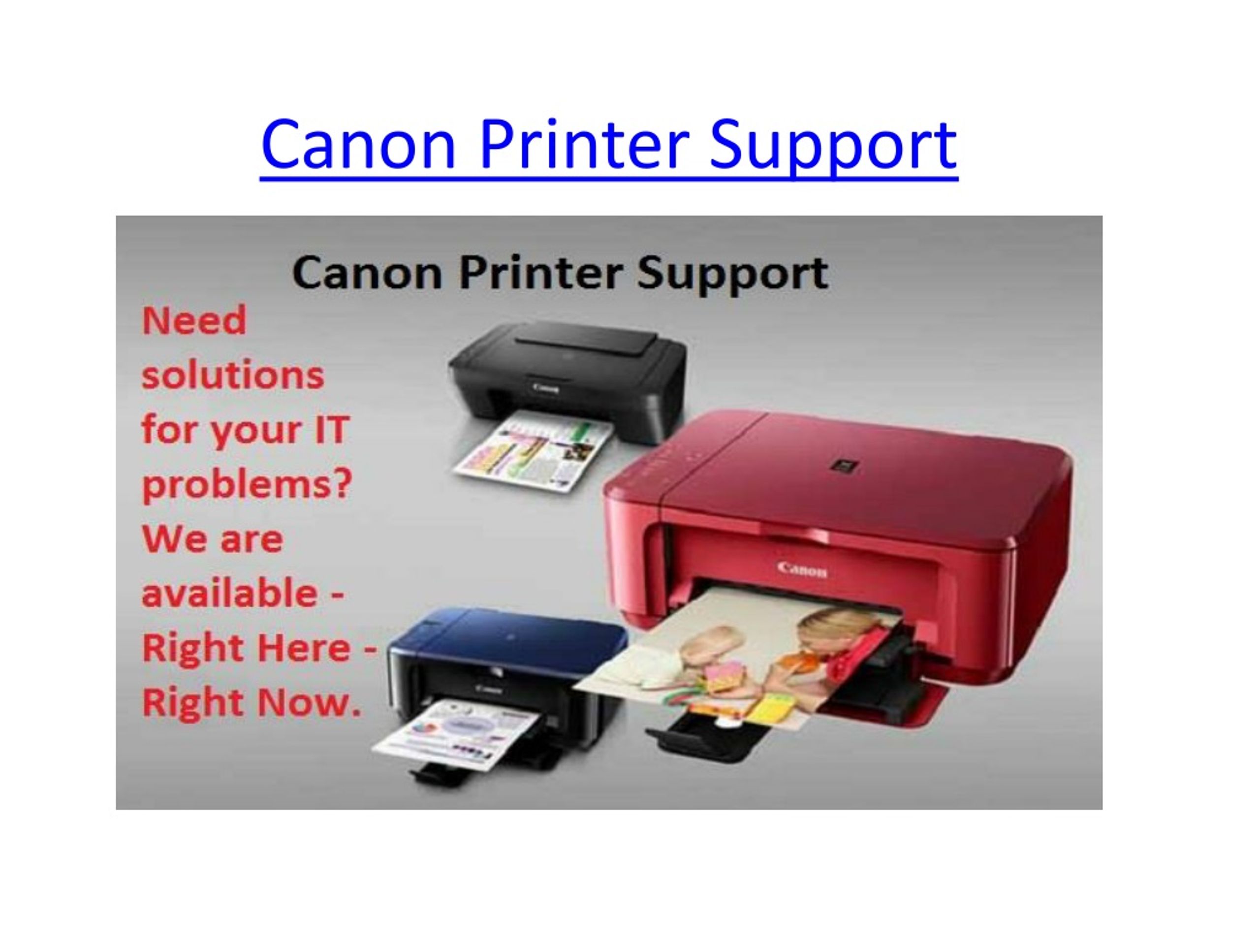 Canon Printer Support - slide 1